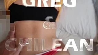 Red panties and a bent over massage from my Filipino wife