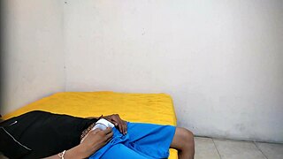 Young Guy Strokes His Cock in Aunt’s Private Room.