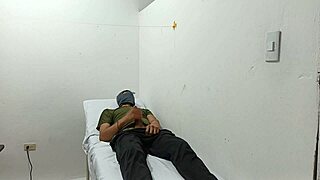 The doctor knows how to take care of his patients by wanking
