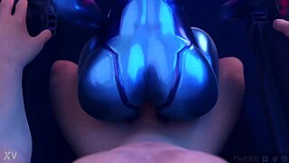 Samus Aran's Big Sexy Ass Bounces Hard on Cock