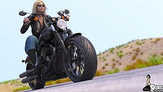 The biker is free, fucked by her stepson