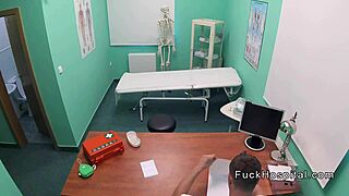 The doctor is treating his young patient with special attention