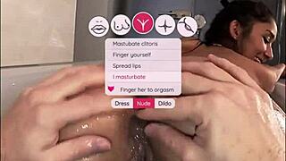 An interactive video featuring Darcia Lee's bathtub action