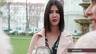 Cindy shines in stunning 4K lesbian tab Female Canvas