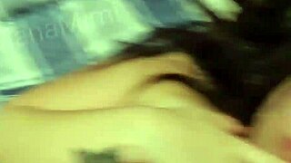 Hot babe soars after sex, drippingQty splash on bed