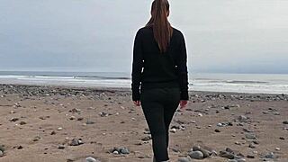 yo, silvia soprano gets roughly dominated on norway beach