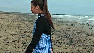 yo, silvia soprano gets roughly dominated on norway beach