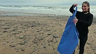 yo, silvia soprano gets roughly dominated on norway beach