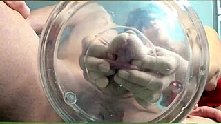 GILF Slowmo Cumshot in Water with Her Sexy Friend in Naked Action