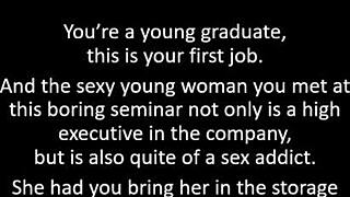 Bored business bitch returns for steamy AI leather action