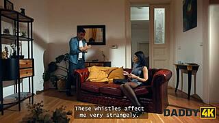 Daddy4k small-titted brunette secretly cheated on boyfriend