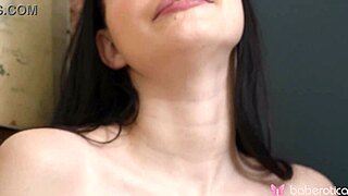 Playful brunette Cherry masturbates with a lollipop in 4K