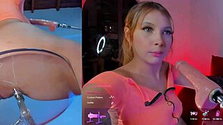 This girl craves machine and vibrator for intimate pleasure