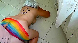 Damn, Step Son Drills Mom's Tight Ass in Garage!