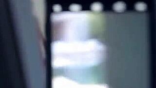 The blonde avenges the peeping Tom by showing her assets