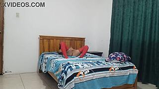 Latina.stepmom in lingerie, ready for intimate casting