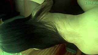 perfect body college girl gets banged standing on sofa, thai style cum on ass.