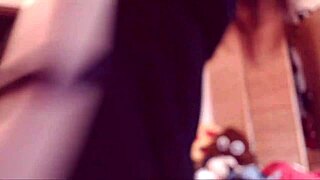 Beautiful Italian stepmom chokes back loud orgasms