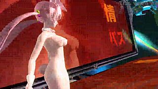 Megurine Luka's alien makeover in a bunny suit