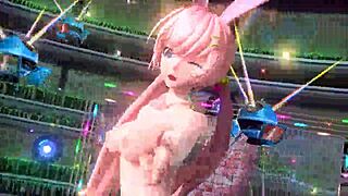 Megurine Luka's alien makeover in a bunny suit