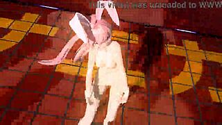 Megurine Luka's alien makeover in a bunny suit