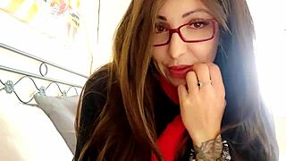 Chantal, the hot stepmom, teases in a sexy catsuit for interactive POV fun