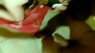 oh man, fuckin' this french slut in black satin dress is wild, ya know?