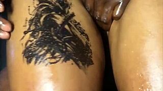 Man, thigh fuck with handjob and fingering feels insane on her curvy laps