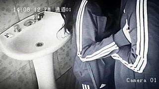 yo, caught on camera students fuckin in bathroom, cute girl banged by classmate durin break, slutty schoolgirl with tasty ass in homemade vid