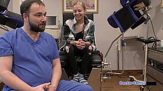 Dr Tampa controls Ava Siren as corporate slave in backstage POV.