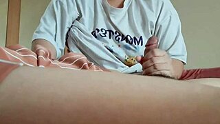 malay celebrity babe sucks boyfriend's cock in bedroom closeup