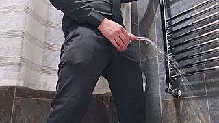 asmr privé - compilation of a huge italian cock pissing in public and at home. i piss in your mouth, slut, enjoy golden showers!