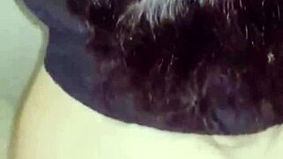 amoosina cums on white ass in airport bathroom