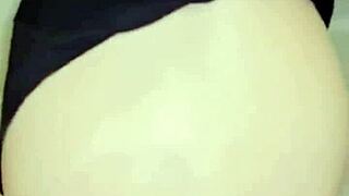 amoosina cums on white ass in airport bathroom