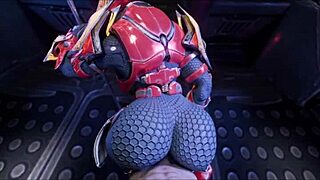 Female Sangheili takes control and dominates man in wild encounter