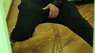 What's up with this huge cock and ass play on a clear chair?