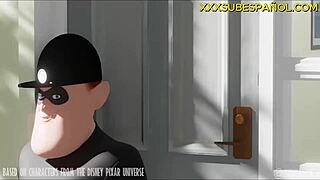 Specific The Incredimilf Helen Parr Elastigirl in Second Explosive Scene