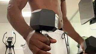 Damn, Working Out My Neck and Shoulders Hard for the Ladies! Check This Black Muscle in Action!