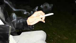 I felt so wild giving a cigarette, then my pussy to a stranger girl!