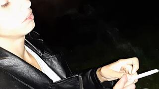 I felt so wild giving a cigarette, then my pussy to a stranger girl!