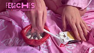 Look at this hot blonde smoking a cigarette