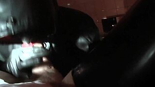 Rubbernurse Agnes delivers intense blowjob and prostate massage in mask