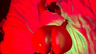 Hot thick ebony neighbor sneaks over to explore next door secrets