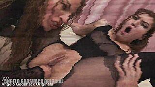 Angels of hardcore, wanna see Mina and Eveline Dellai take 4 on 2 anal pounding?