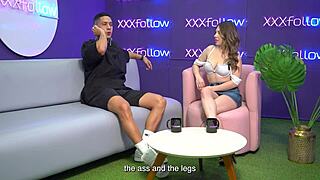 Hot Interview Turns Into Wild Threesome With Latina Milf Maxx Betancur. Kissed Hard By Presenter.