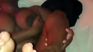Wow, thick ebony with big natural tits and pretty toes gets pounded by BBC! 😍