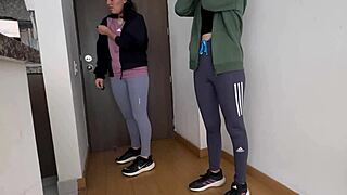 Colombian Babe Enjoys Steamy Lesbian Action with Trainer Paid by Cuckold Husband