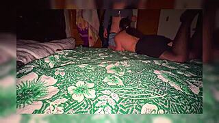 Homemade Latina milf enjoys drunk sex with young guy.