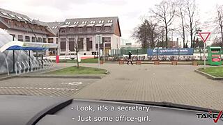 uh i mean that takevan ride left the shy blonde teacher's tight pussy all cum covered during her lunch break