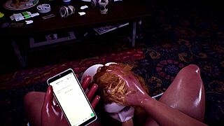 Asian girl arrives at home for big cock blowjob and sex in 3D hentai animation
